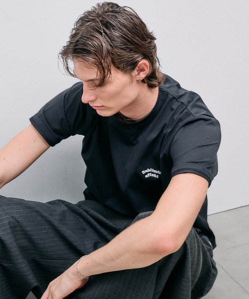 Adoon plain(アドーンプレーン)の「COOL TOUCH WAVE LOGO T / クールタッチウェーブロゴT(Tシャツ/カットソー・メンズ・ブラック/ライトグリーン/アイボリー/ボルドー・MEDIUM/LARGE)」の17枚目の写真