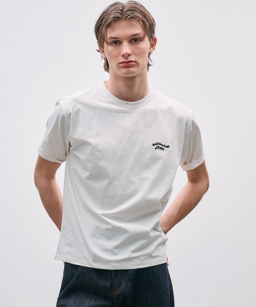 Adoon plain(アドーンプレーン)の「COOL TOUCH WAVE LOGO T / クールタッチウェーブロゴT(Tシャツ/カットソー・メンズ・ブラック/ライトグリーン/アイボリー/ボルドー・MEDIUM/LARGE)」の13枚目の写真