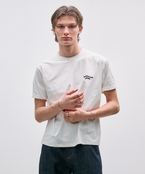 Adoon plain(アドーンプレーン)の「COOL TOUCH WAVE LOGO T / クールタッチウェーブロゴT(Tシャツ/カットソー・メンズ・ブラック/ライトグリーン/アイボリー/ボルドー・MEDIUM/LARGE)」の14枚目の写真