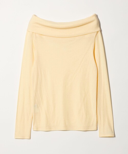 EMMEL REFINES(エメルリファインズ)の「<EMMEL REFINES>EM フライス ルーズフィット オフショルダー カットソー(Tシャツ/カットソー・レディース・クリーム/ブラック・FREE)」の15枚目の写真