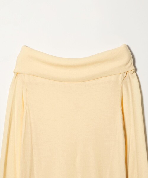 EMMEL REFINES(エメルリファインズ)の「<EMMEL REFINES>EM フライス ルーズフィット オフショルダー カットソー(Tシャツ/カットソー・レディース・クリーム/ブラック・FREE)」の16枚目の写真