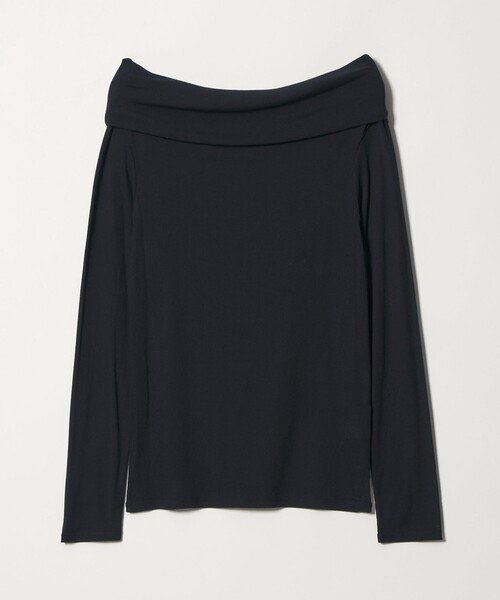 EMMEL REFINES(エメルリファインズ)の「<EMMEL REFINES>EM フライス ルーズフィット オフショルダー カットソー(Tシャツ/カットソー・レディース・クリーム/ブラック・FREE)」の19枚目の写真