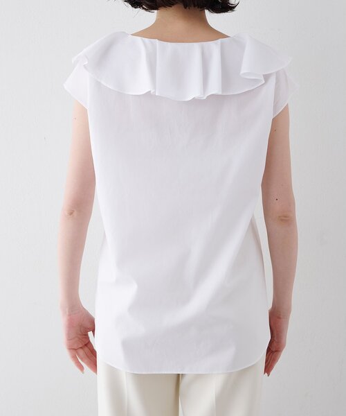 Drawing Numbers(ドローイング ナンバーズ)の「【Drawing Numbers】コットンラッフルフリルフレンチブラウス(シャツ/ブラウス・レディース・サックスブルー/ホワイト/ブラック・38)」の20枚目の写真