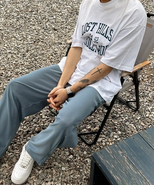 NOWLE(ノウル)の「【NOWLE】ダブルアーチロゴ 半袖Tシャツ / レトロアメカジ ハリウッドカレッジグラフィック クラシックトップス(Tシャツ/カットソー・メンズ・ホワイト・X-LARGE/LARGE/MEDIUM)」の10枚目の写真