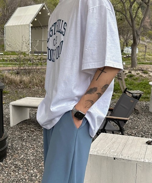 NOWLE(ノウル)の「【NOWLE】ダブルアーチロゴ 半袖Tシャツ / レトロアメカジ ハリウッドカレッジグラフィック クラシックトップス(Tシャツ/カットソー・メンズ・ホワイト・X-LARGE/LARGE/MEDIUM)」の12枚目の写真