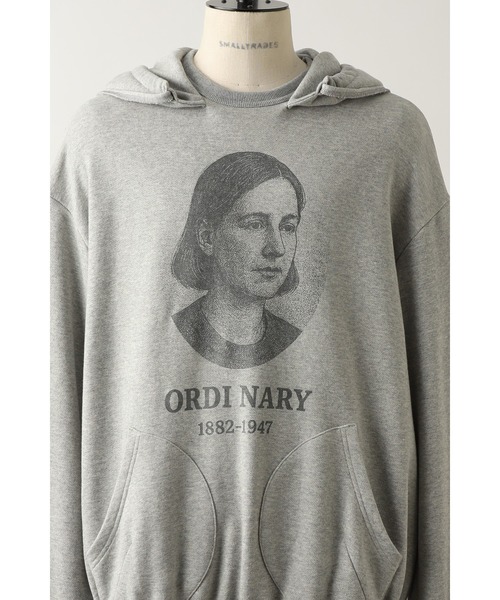 SHINYAKOZUKA（シンヤコヅカ）の「ordinary home 40's hoodie with printing(ISSUE#9)（パーカー・メンズ・ブラック/ヘザーグレー/チャコール・SMALL/MEDIUM）」の8枚目の写真