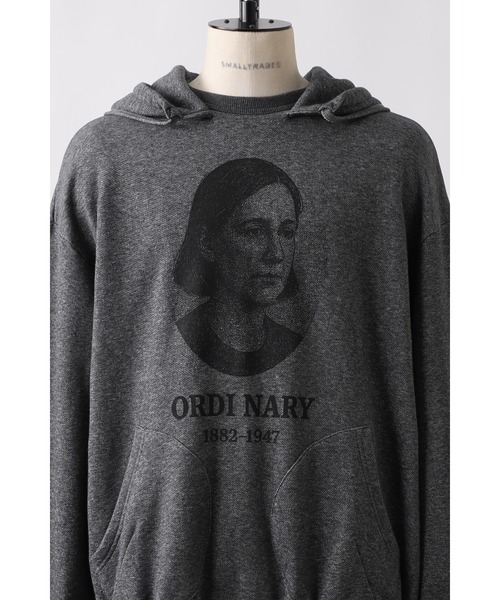 SHINYAKOZUKA（シンヤコヅカ）の「ordinary home 40's hoodie with printing(ISSUE#9)（パーカー・メンズ・ブラック/ヘザーグレー/チャコール・SMALL/MEDIUM）」の12枚目の写真