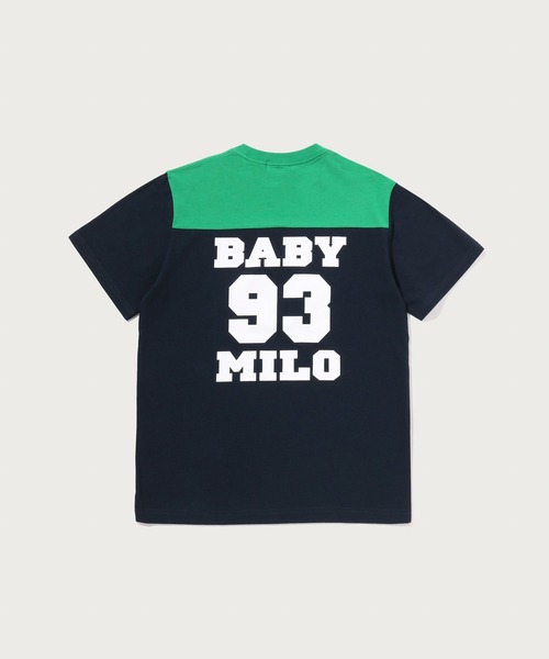 A BATHING APE(アベイシングエイプ)の「BABY MILO FOOTBALL TEE(Tシャツ/カットソー・キッズ・グレー/ネイビー・150/160)」の4枚目の写真