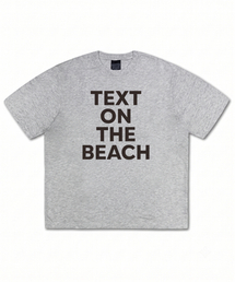 TEXT ON THE BEACH HALF SLEEVE TEE (GREY)