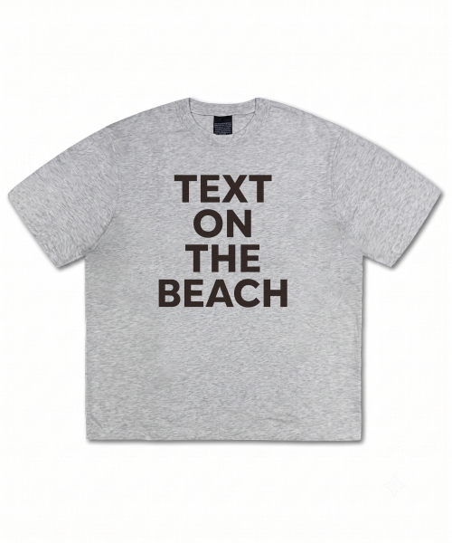 DURTの「TEXT ON THE BEACH HALF SLEEVE TEE (GREY)(Tシャツ/カットソー・レディース・その他・MEDIUM/LARGE/SMALL/X-LARGE)」の1枚目の写真
