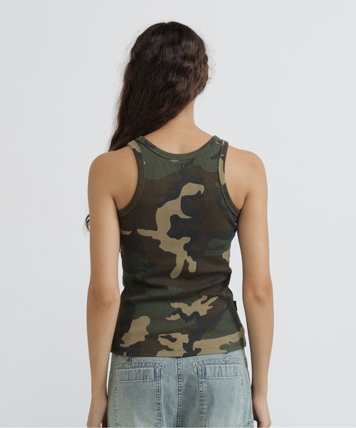 AVIREX(アヴィレックス)の「《WEB限定/DAILY/デイリー/WOMAN》RIB CAMO TANK TOP(タンクトップ・レディース・グレー系カモフラージュ/グリーン系カモフラージュ・M/S)」の6枚目の写真