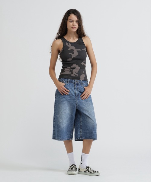 AVIREX(アヴィレックス)の「《WEB限定/DAILY/デイリー/WOMAN》RIB CAMO TANK TOP(タンクトップ・レディース・グレー系カモフラージュ/グリーン系カモフラージュ・M/S)」の13枚目の写真