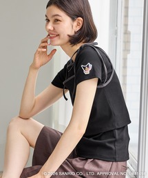 ハローキティコラボ | 【サンリオキャラクターズ×ROPE' PICNIC】配色レイヤードトップス/リンクコーデ(Tシャツ/カットソー)