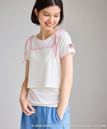 ハローキティコラボ | 【サンリオキャラクターズ×ROPE' PICNIC】日焼けデザイン キャミソールレイヤードTシャツ(Tシャツ/カットソー)