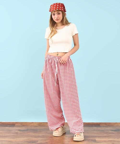 anap mimpi(アナップミンピ)の「アイレット コンパクト Tシャツ(Tシャツ/カットソー・レディース・ネイビー/アイボリー・F)」の11枚目の写真