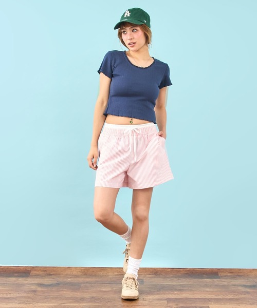 anap mimpi(アナップミンピ)の「アイレット コンパクト Tシャツ(Tシャツ/カットソー・レディース・ネイビー/アイボリー・F)」の18枚目の写真