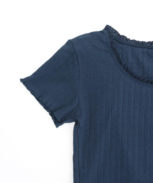anap mimpi(アナップミンピ)の「アイレット コンパクト Tシャツ(Tシャツ/カットソー・レディース・ネイビー/アイボリー・F)」の21枚目の写真