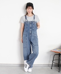 リネンミックス ワークデニムサロペット