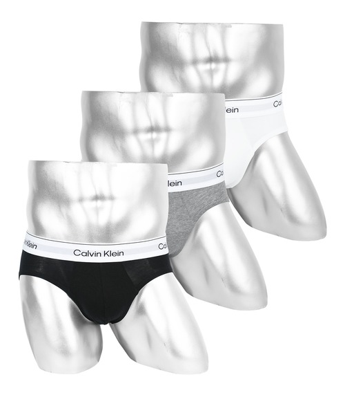 Calvin Klein(カルバン・クライン)の「Calvin Klein カルバンクライン 【3枚セット】Icon Cotton Stretch HIP BRIEF メンズ ブリーフ(ブリーフ・メンズ・ブラック系3/ブラック/ブラック系2・SMALL/MEDIUM/LARGE/X-LARGE)」の1枚目の写真