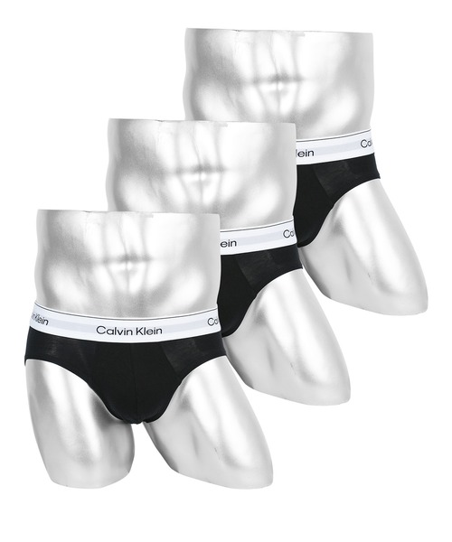 Calvin Klein(カルバン・クライン)の「Calvin Klein カルバンクライン 【3枚セット】Icon Cotton Stretch HIP BRIEF メンズ ブリーフ(ブリーフ・メンズ・ブラック系3/ブラック/ブラック系2・SMALL/MEDIUM/LARGE/X-LARGE)」の2枚目の写真