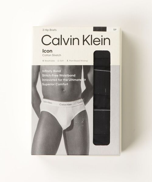 Calvin Klein(カルバン・クライン)の「Calvin Klein カルバンクライン 【3枚セット】Icon Cotton Stretch HIP BRIEF メンズ ブリーフ(ブリーフ・メンズ・ブラック系3/ブラック/ブラック系2・SMALL/MEDIUM/LARGE/X-LARGE)」の4枚目の写真