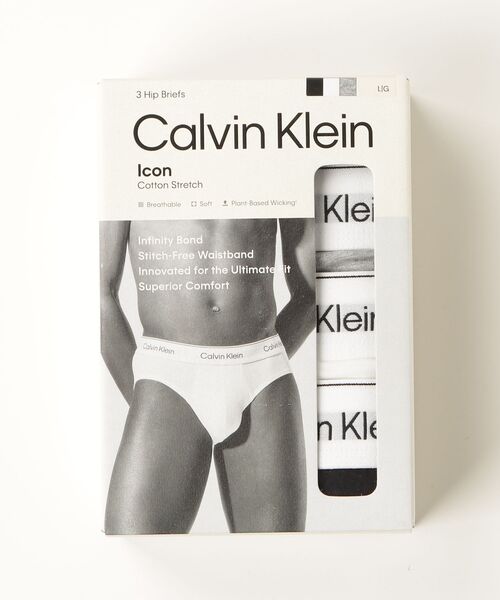 Calvin Klein(カルバン・クライン)の「Calvin Klein カルバンクライン 【3枚セット】Icon Cotton Stretch HIP BRIEF メンズ ブリーフ(ブリーフ・メンズ・ブラック系3/ブラック/ブラック系2・SMALL/MEDIUM/LARGE/X-LARGE)」の5枚目の写真