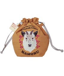 KATOKOA mamoru（カトコアマモル）の「【KATOKOA mamoru】巾着バッグ 刺繍入り（ショルダーバッグ）」