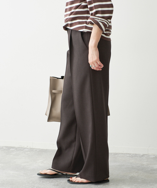 Spick & Span(スピックアンドスパン)の「《セットアップ可》メランジタックイージーパンツ(スラックス・レディース・ブラウン・38/36/34)」の3枚目の写真
