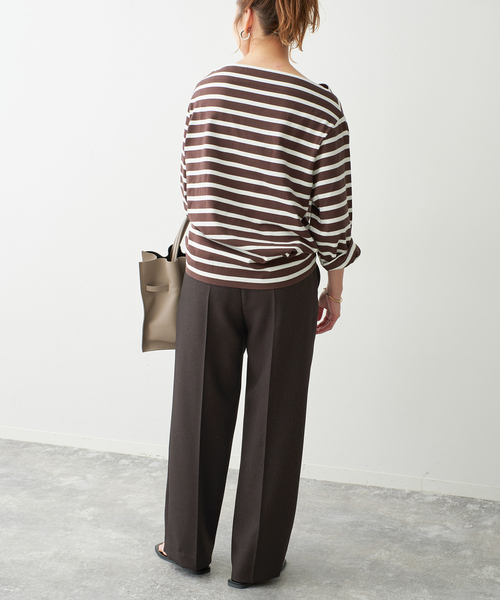 Spick & Span(スピックアンドスパン)の「《セットアップ可》メランジタックイージーパンツ(スラックス・レディース・ブラウン・38/36/34)」の7枚目の写真