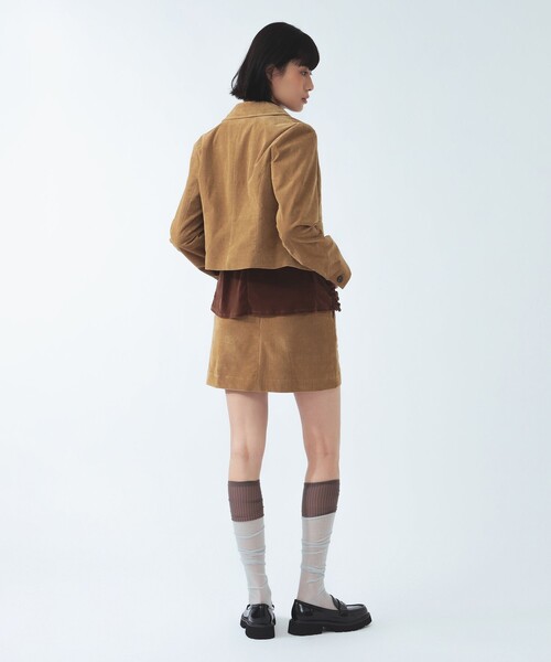 Ray BEAMS（レイビームス）の「コーデュロイ ステンカラー ショート ジャケット（その他アウター・レディース・ブラック/カーキ・0/1）」の13枚目の写真