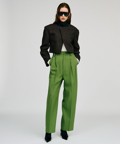 PRANK PROJECT（プランクプロジェクト）の「【2026Autumn Pre-Order】スタンドカラーテーラードショートジャケット / Stand Collar Tailored Short Jacket（テーラードジャケット・レディース・グレー/ブラウン/ブラック・FREE）」の8枚目の写真