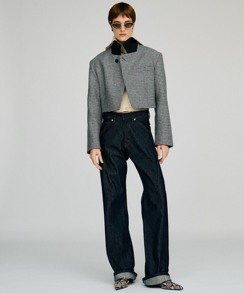 PRANK PROJECT（プランクプロジェクト）の「【2026Autumn Pre-Order】スタンドカラーテーラードショートジャケット / Stand Collar Tailored Short Jacket（テーラードジャケット・レディース・グレー/ブラウン/ブラック・FREE）」の5枚目の写真