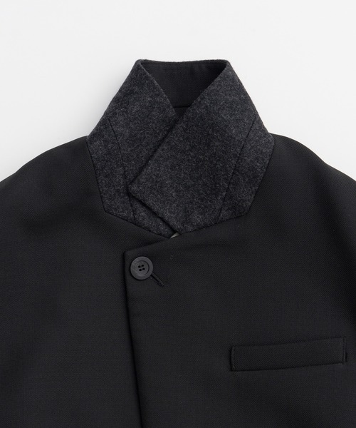 PRANK PROJECT（プランクプロジェクト）の「【2026Autumn Pre-Order】スタンドカラーテーラードショートジャケット / Stand Collar Tailored Short Jacket（テーラードジャケット・レディース・グレー/ブラウン/ブラック・FREE）」の22枚目の写真