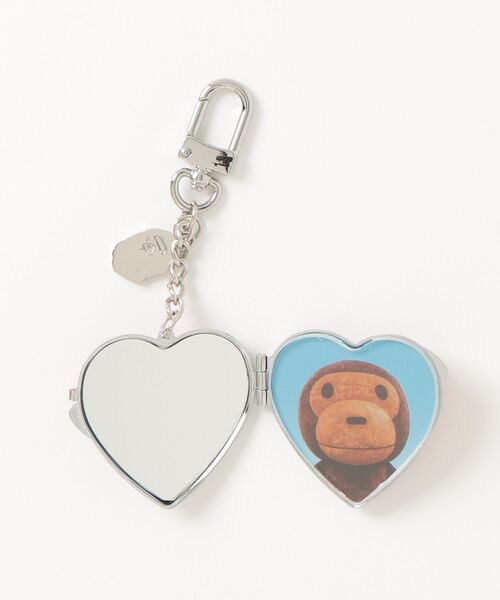 A BATHING APE(アベイシングエイプ)の「ABC CAMO HEART MIRROR MILO CHARM(キーホルダー・レディース・ピンク/グリーン・FREE)」の7枚目の写真