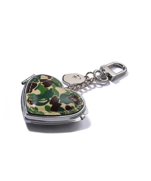 A BATHING APE(アベイシングエイプ)の「ABC CAMO HEART MIRROR MILO CHARM(キーホルダー・レディース・ピンク/グリーン・FREE)」の3枚目の写真