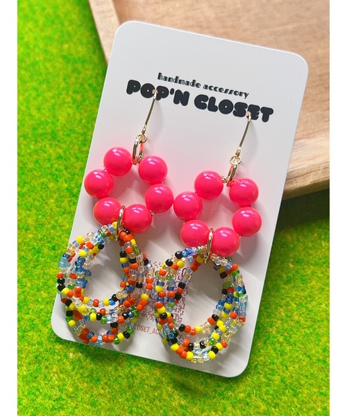 POPN CLOSET】neon×spiral(MA)（ピアス（両耳用））｜tone（トーン）の