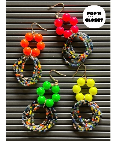 tone(トーン)の「【POPN CLOSET】neon×spiral(MA)(ピアス(両耳用)・レディース・イエロー/グリーン/ピンク/オレンジ・FREE)」の5枚目の写真