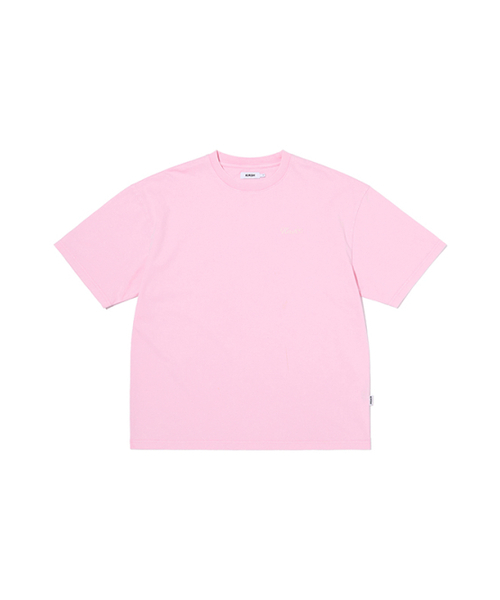 KIRSH（キルシー）の「ワーディングルーズフィットピグメントTシャツ[ライトピンク]（Tシャツ/カットソー・メンズ・その他・FREE）」の2枚目の写真