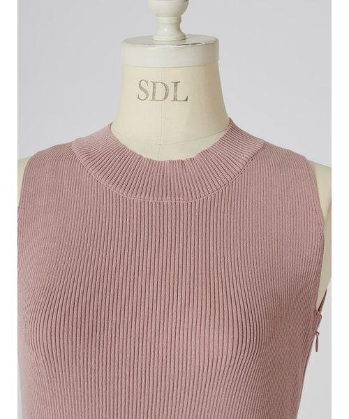 SNIDEL(スナイデル)の「ノースリニットドッキングワンピース(ワンピース・レディース・ブラウン/アイボリー/ピンク・0/1)」の9枚目の写真