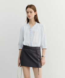 JANE FRILL BLOUSE_UDBL6B222_SOFT BLUE