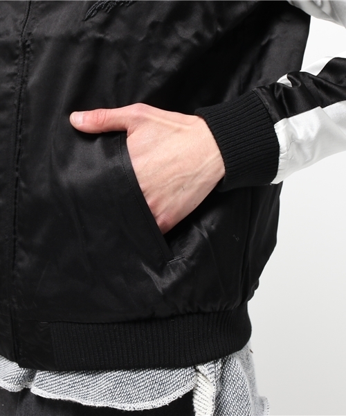 ★美品 Lui’s ルイス 黒 ジャンパー M Lui's（ルイス）の「ダブルジップ モンスター MA-1/ボンバー