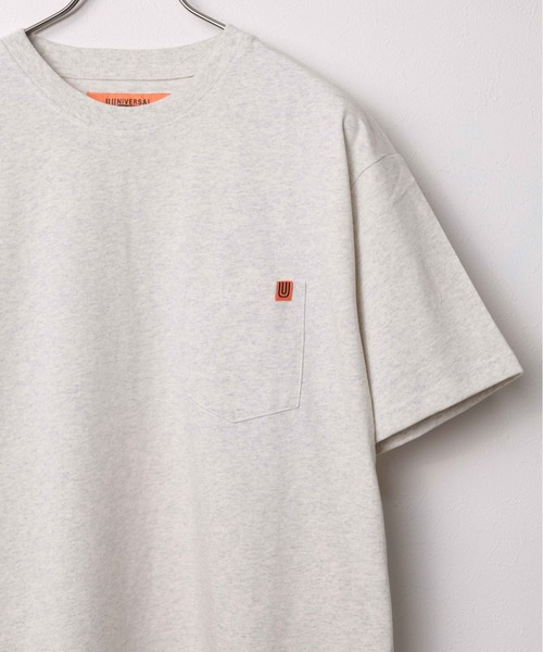 UNIVERSAL OVERALL(ユニバーサルオーバーオール)の「【es】【UNIVERSAL OVERALL】POCKET S/S(Tシャツ/カットソー・メンズ・オートミール・LARGE)」の1枚目の写真