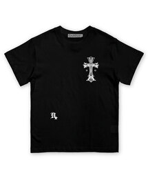 DAMISH（ダミシュ）の「ゴシッククロスグラフィックオーバーサイズTシャツ_2COLOR（Tシャツ/カットソー）」