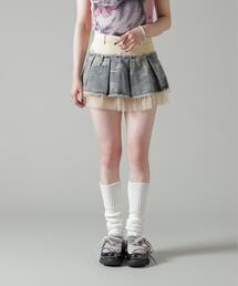 MAVYTH/メヴィス/DENIM PLEATS MINI SKIRT