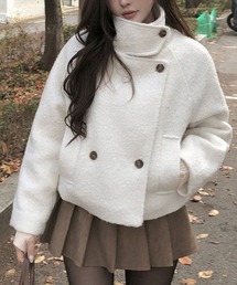 Emilie（エミリー）の「2WAYスタンドネック ダブルショートコート（ダッフルコート）」