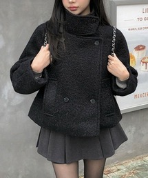 Emilie（エミリー）の「2WAYスタンドネック ダブルショートコート（ダッフルコート）」