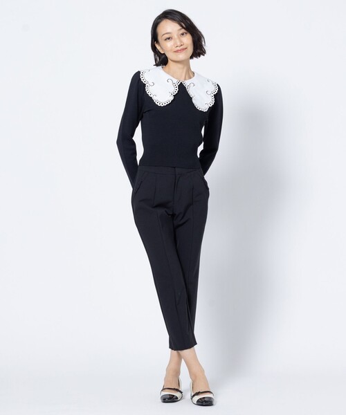 TOCCA(トッカ)の「BIG COLLAR DREAM ニット(ニット/セーター・レディース・ブラック系/アイボリー系・SMALL/MEDIUM)」の7枚目の写真