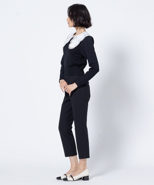 TOCCA(トッカ)の「BIG COLLAR DREAM ニット(ニット/セーター・レディース・ブラック系/アイボリー系・SMALL/MEDIUM)」の8枚目の写真
