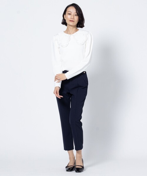 TOCCA(トッカ)の「BIG COLLAR DREAM ニット(ニット/セーター・レディース・ブラック系/アイボリー系・SMALL/MEDIUM)」の10枚目の写真