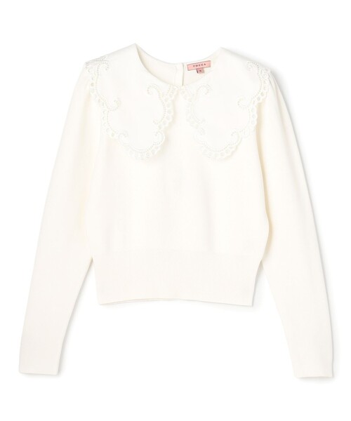 TOCCA(トッカ)の「BIG COLLAR DREAM ニット(ニット/セーター・レディース・ブラック系/アイボリー系・SMALL/MEDIUM)」の13枚目の写真